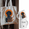 Kit Arte Afro Minimalista – Ecobag + Caneca | Presente Cultural com Design Exclusivo