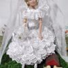 Vestido de noiva para boneca Barbie número 4. Babados
